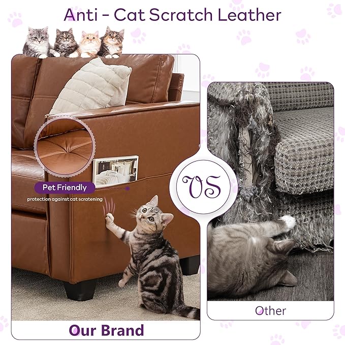 TYBOATLE 88" W Faux Leather Couches