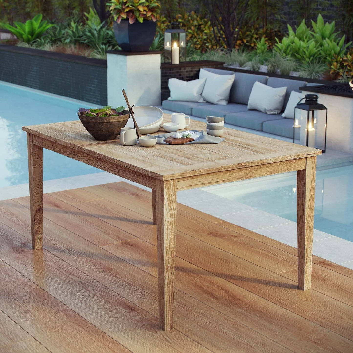 Modway Marina Outdoor Patio Teak Dining