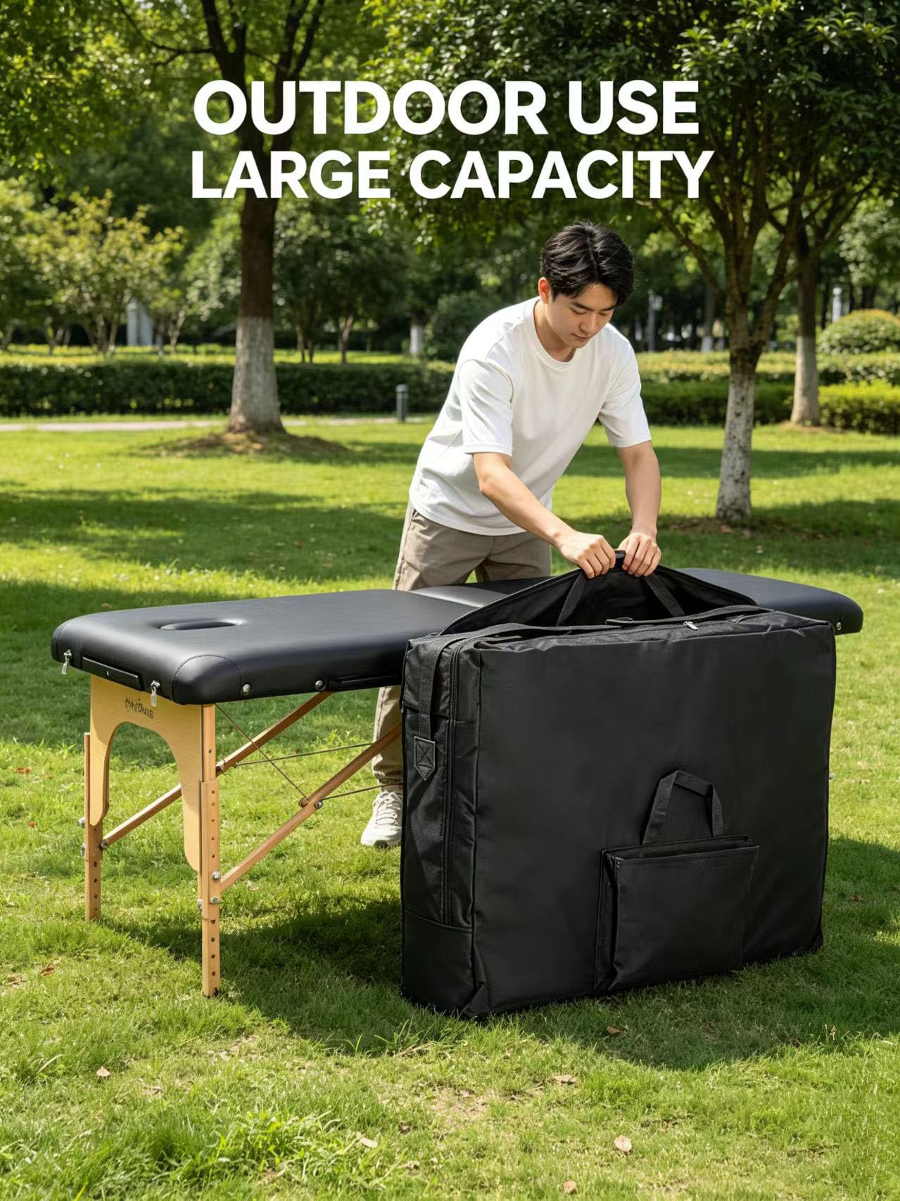 Newworldmassage 27inch Portable Massage Tables Durable Nylon Carry Bag- Lightweight Storage Case with Adjustable Shoulder Strap, Compact Travel Bag for Therapists & Professionals