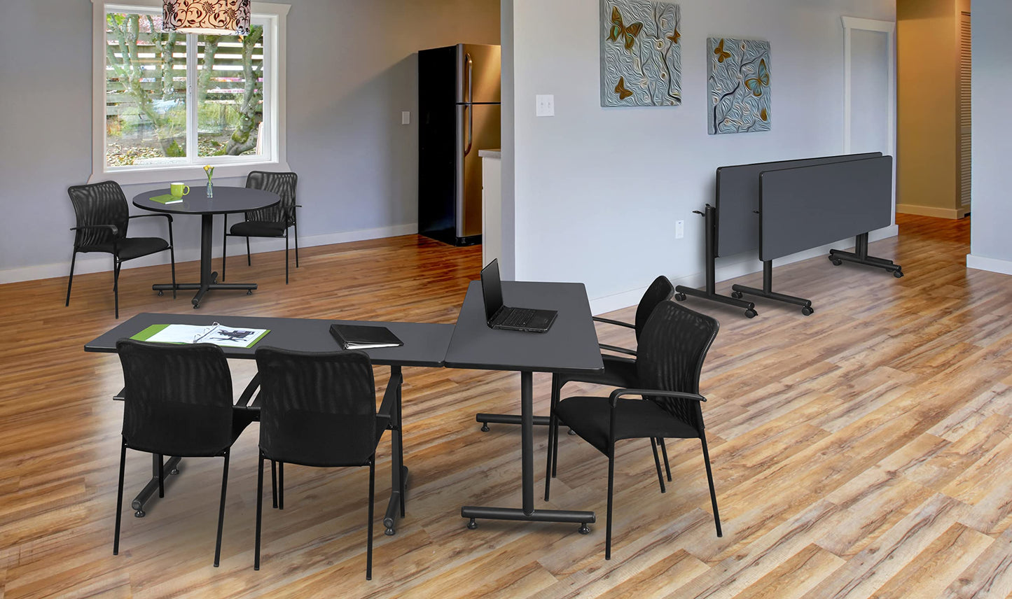Regency Kobe 60 x 24 in. Flip-Top Training Nesting Table- Grey