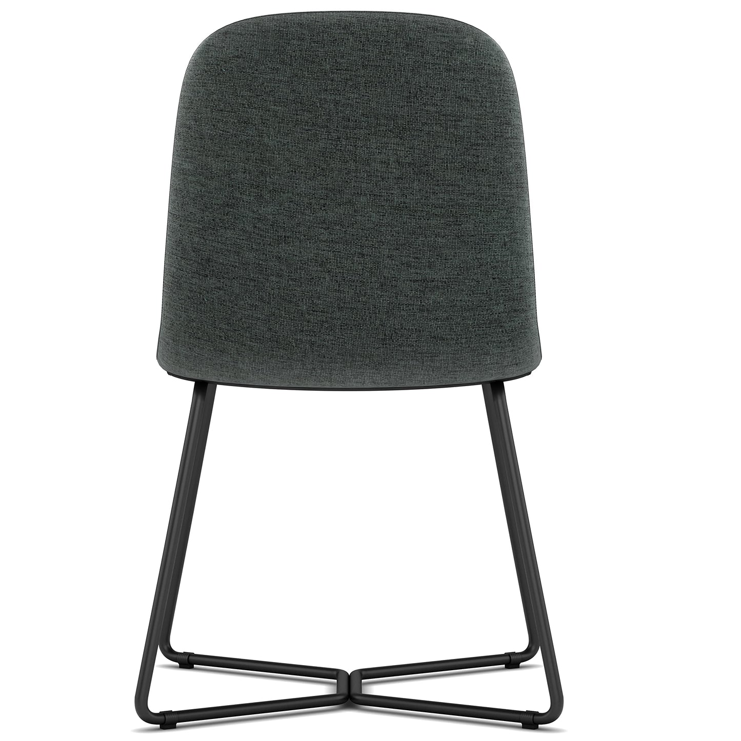 SIMPLIHOME Wilcox Contemporary Dining Chair (Set of 2) in Charcoal Grey Woven Fabric for the Dining Room