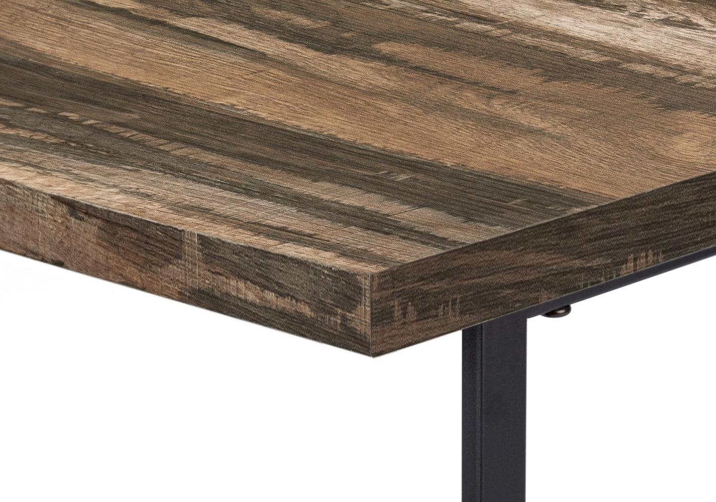 Monarch Specialties I 7525 Computer Desk, Home Office, Laptop, Storage Shelves, 48" L, Work, Metal, Laminate, Brown, Black, Contemporary, Modern