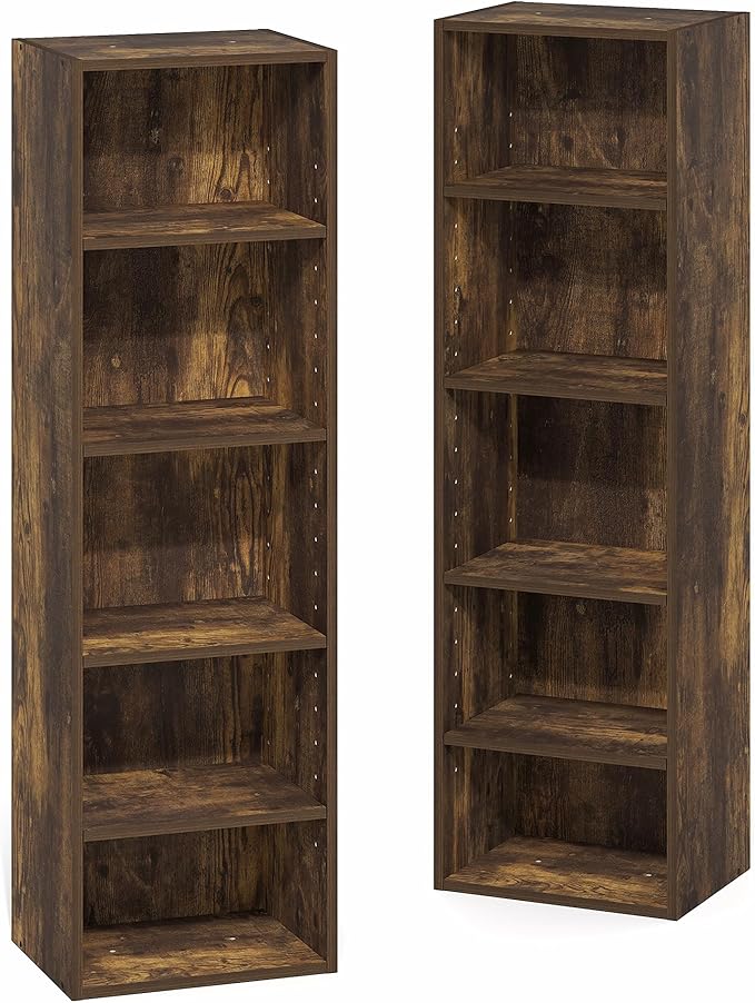 Furinno PASIR Book Shelf, 10-Tier Bookshelf, Bookcase