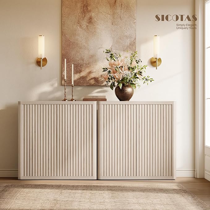 SICOTAS Buffet Cabinet with Storage 103.8" Sideboard Accent Modern Credenza