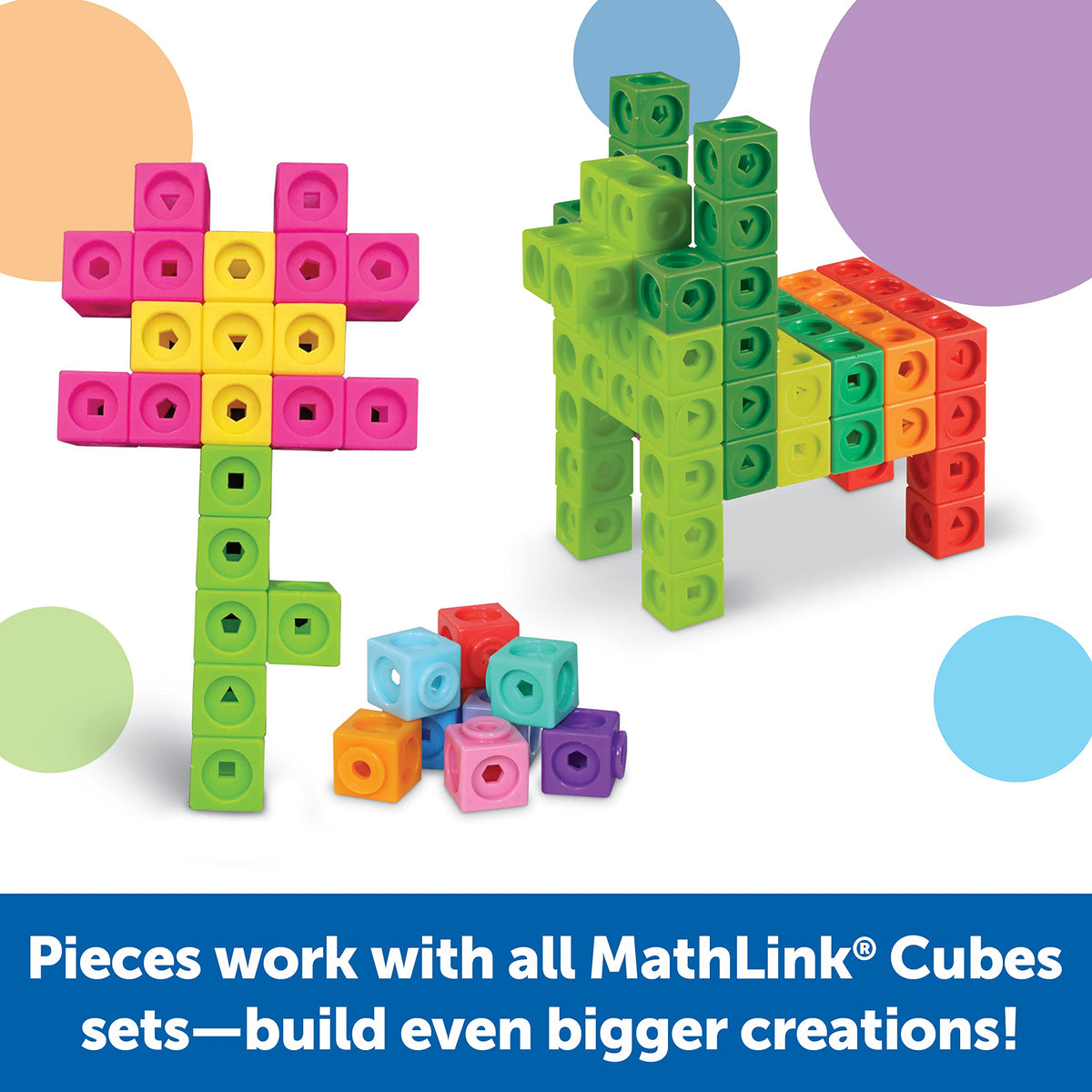 Learning Resources MathLink Cubes Kindergarten Math Activity Set Mathtastics! - Classroom Must Haves, Preschool Activities, Teacher School Supplies, Toddler Montessori Toys, Math Manipulatives