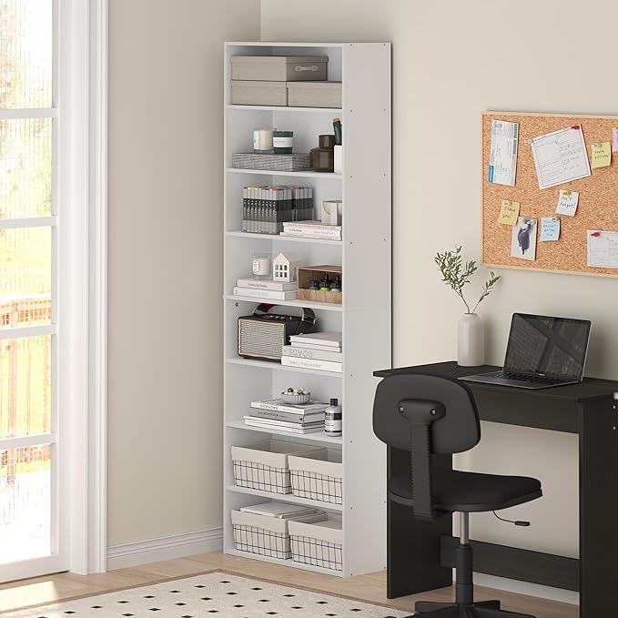 Furinno Basic Book Shelf, 8-Tier Bookcase