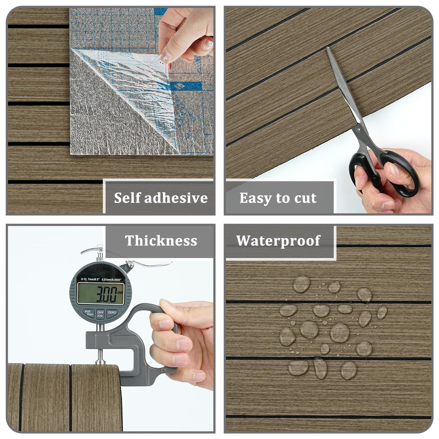 STICKEEP PVC Wood Slat Wall Panel 197"x23.6" Brown Acoustic Wall Panels Peel and Stick Self Adhesive 3D Wooden Slat Wallpaper Soundproof Foam Paneling for Bedroom Living Room Studio Ceilings