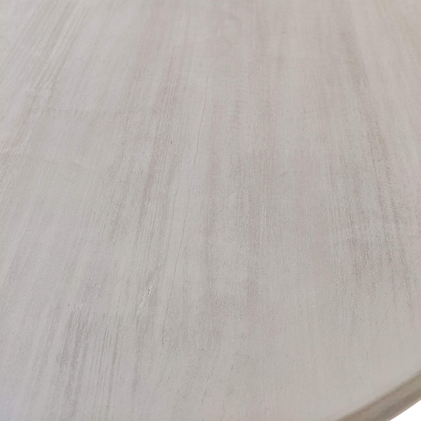 Carolina Chair & Table Fairview Round Dining Table – Classic American Style Furniture, Seats 2-4 Person Wooden Top Pedestal Base Table for Kitchen or Dining Room (Whitewash, 36")