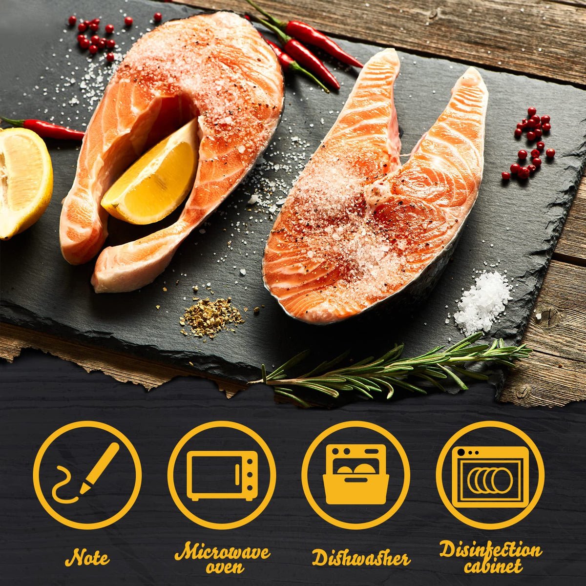 Zopeal 10 Pcs 10" x 5" Black Slate Charcuterie Boards Charcuterie Stone Plates with Natural Edge Slate Cheese Tray Serving Stone Board for Kitchen Dining Party Meat Fruits Display Chalkboard
