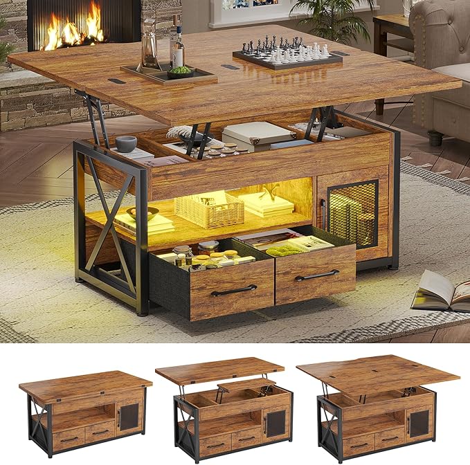 Itaar 40" Lift Top Coffee Table, 4 in 1 Coffee Tables