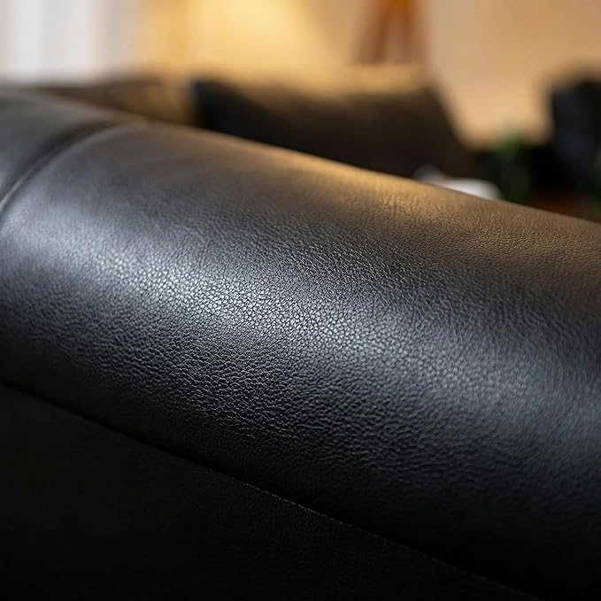 97.5" L Shaped Couch Set Leather, Modular Sectional Couches
