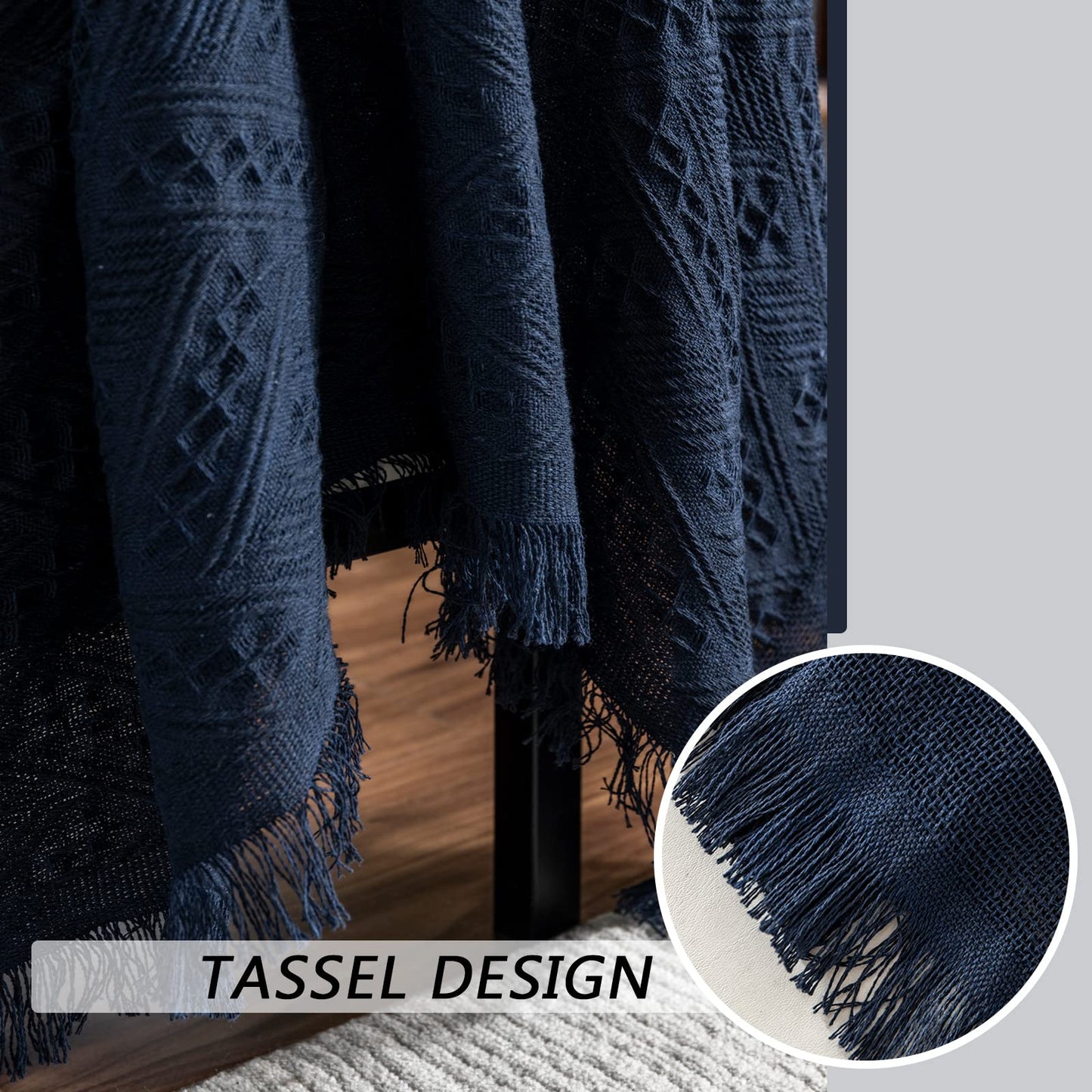 MEETSKY Sofa Cover - Couch Covers for 3 Cushion Sofa, Recliner & L Shape Sofa - Washable Thick Couch Protector (XX-Large: 91" x 134", Navy)