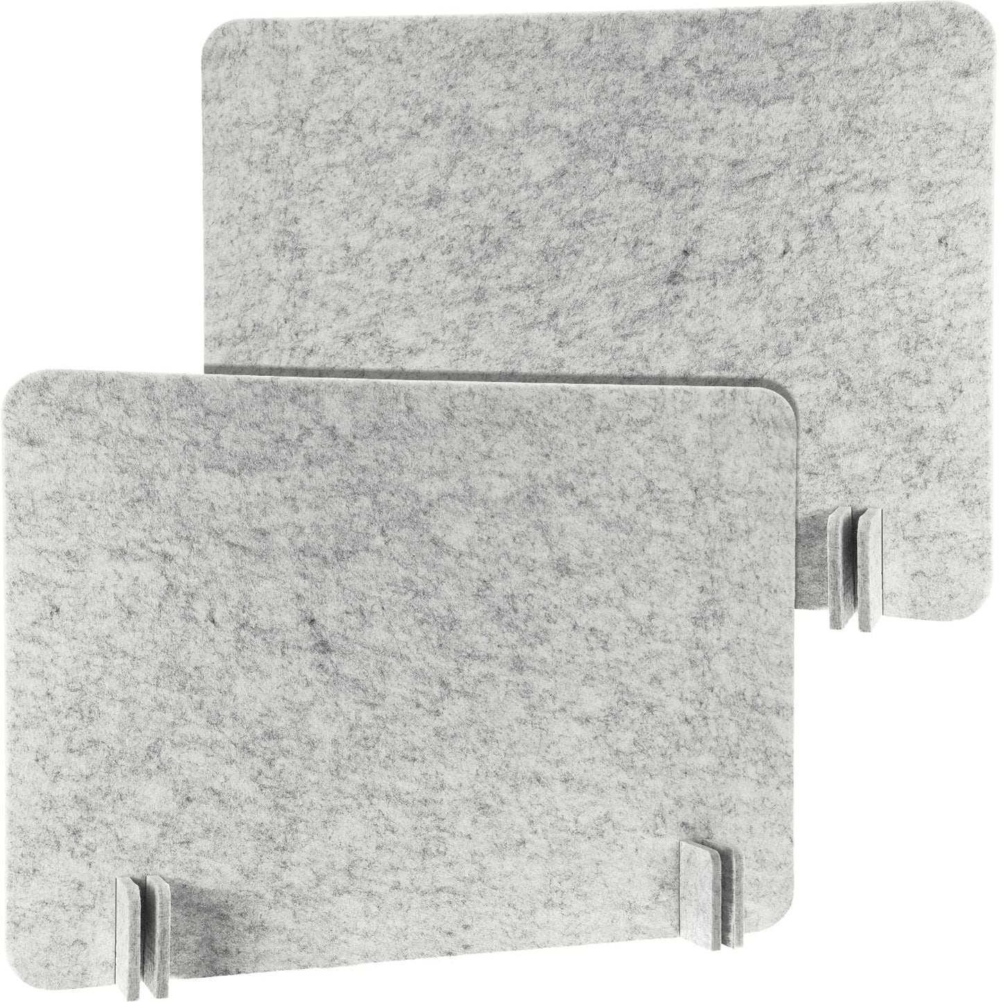 Fabbay 2 Pcs Acoustic Desk Divider Desk Partition for Students 16 x 24 Inch Table Freestanding Privacy Panel Visual Distraction and Noise Reducing for School Classroom Teacher Office (Silver Gray)