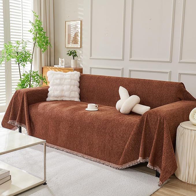 DREAMINGO Sofa Covers Washable Thick Chenille Couch Cover