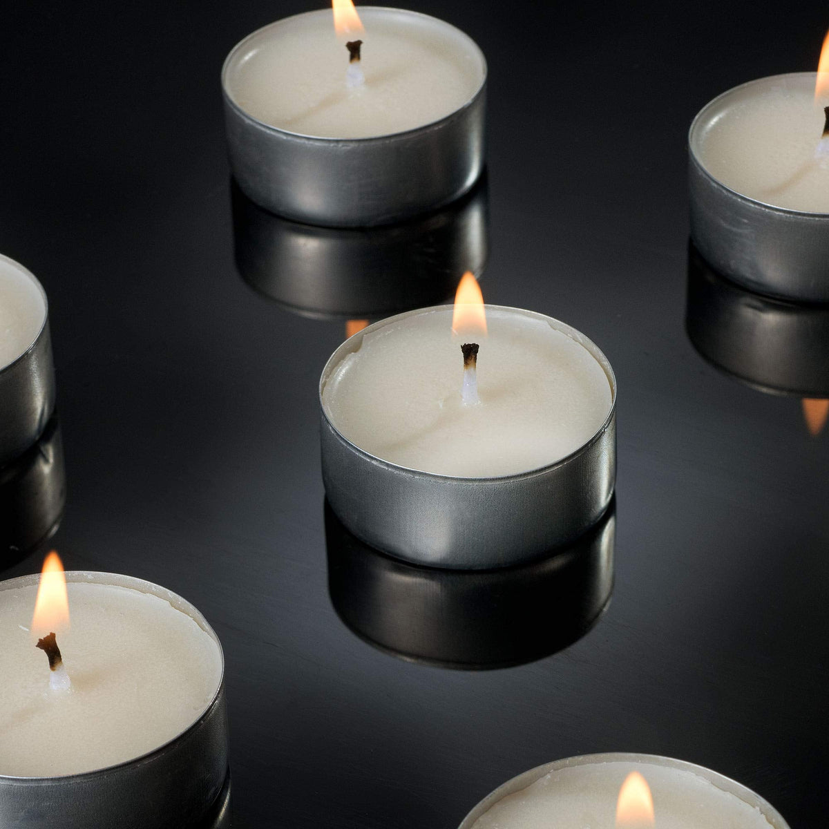 Tribello White Tea Lights - Unscented Tealight Candles - 3.5 Hour Burn Time - Perfect for Home, Travel, Events & Emergencies - Pack of 12