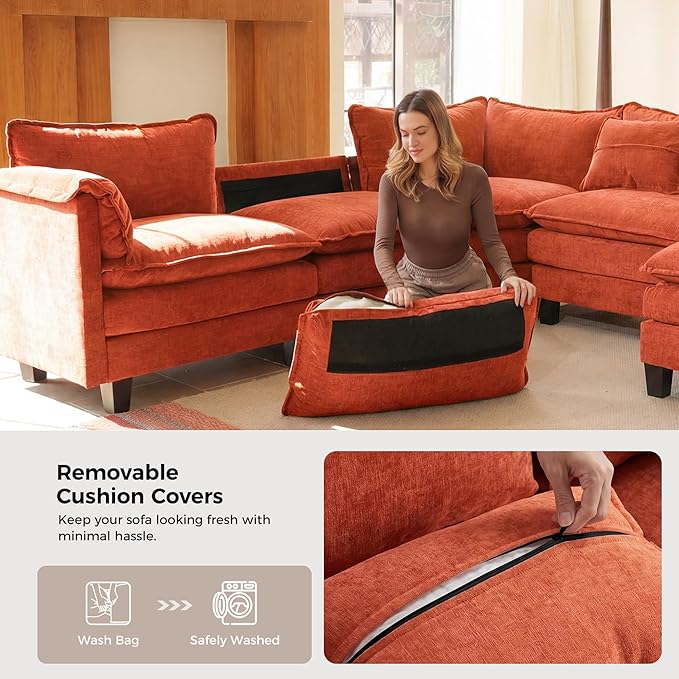 ELUCHANG Oversized 79" Modular Sectional Sofa, Comfy Cloud Couch