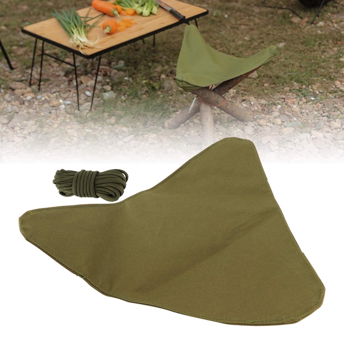 Tripod Stool Cloth Chair, Mini Folding Camping Stool Portable 3 Legs Super Compact Canvas Seat for Outdoor Walking Hiking Fishing Picnic Travel Beach BBQ Gardening Lawn Strap Backpacking Lightweight