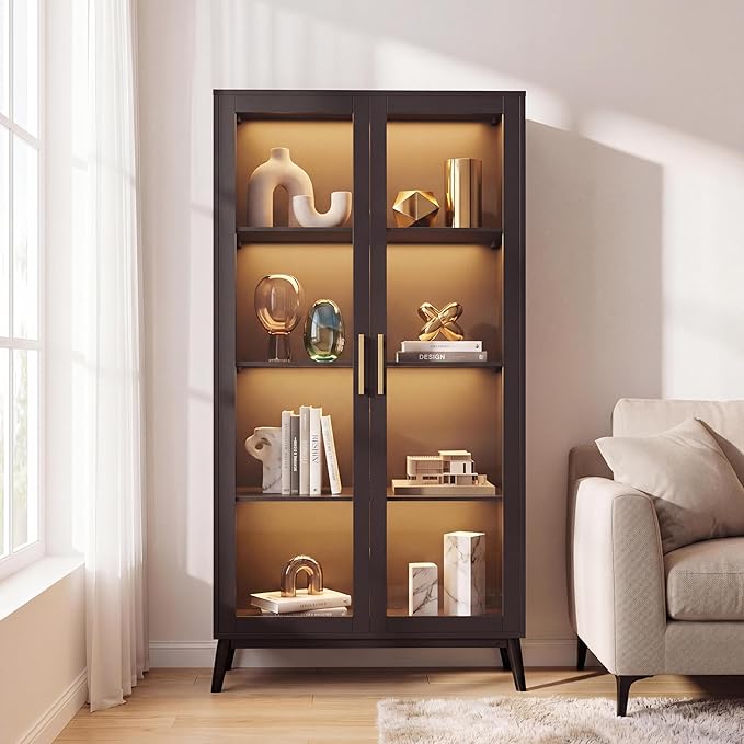 IDEALHOUSE Glass Display Cabinet