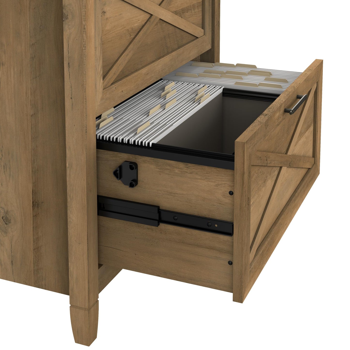 Bush Home Key West 2 Drawer Lateral File Cabinet in Reclaimed Pine, Document Storage for Home Office, Accent Chest with Drawers