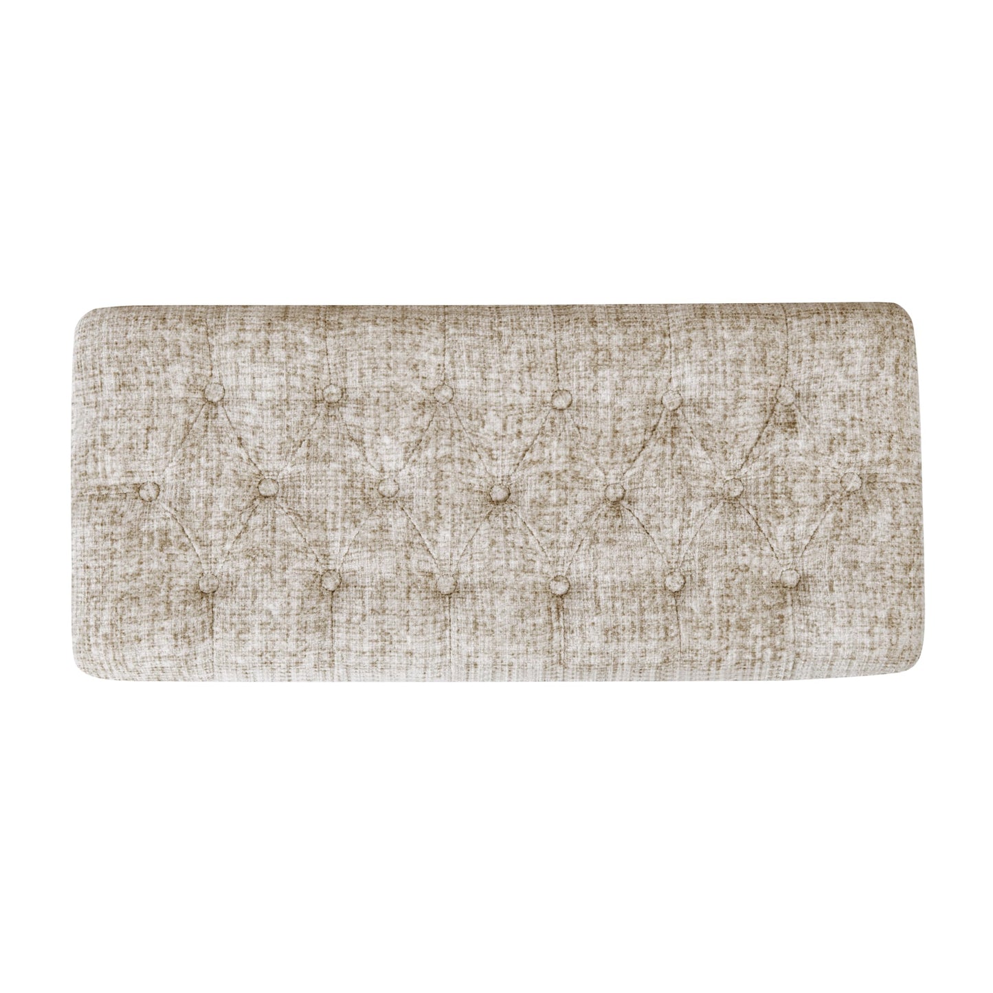 HomePop 40" Ainsley Button Tufted Storage Bench - Cream Textural Woven
