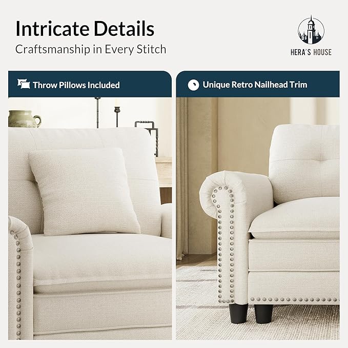 HERA'S HOUSE 3 Pieces Modular Sectional Sofa Sets, Oversized Couch Set