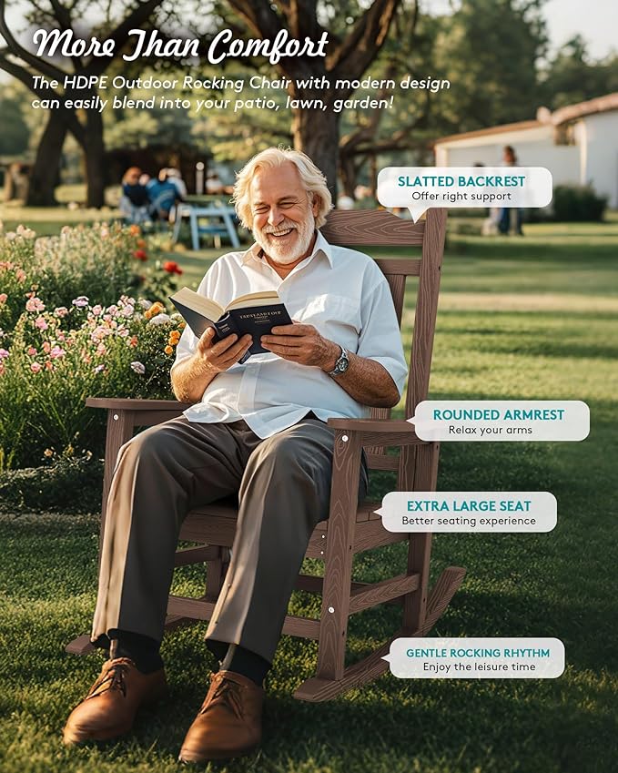 SERWALL HDPE Outdoor Rocking Chairs