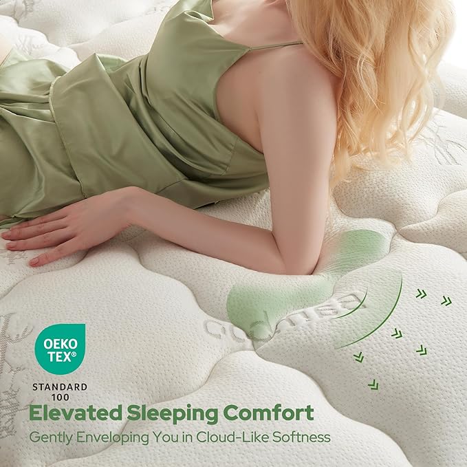 BEDLORE King Mattress Topper Viscose Derived from Bamboo, Thick Pillow Top