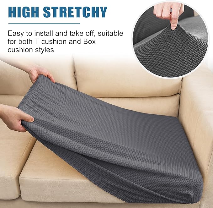 Water Repellent Couch Cushion Cover Loveseat Cover, Stretch Sectional Sofa Seat