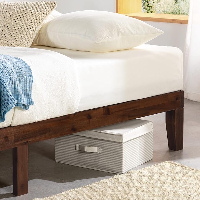 Mellow Naturalista Classic 12-Inch Solid Wood Platform Bed | Wooden Slats