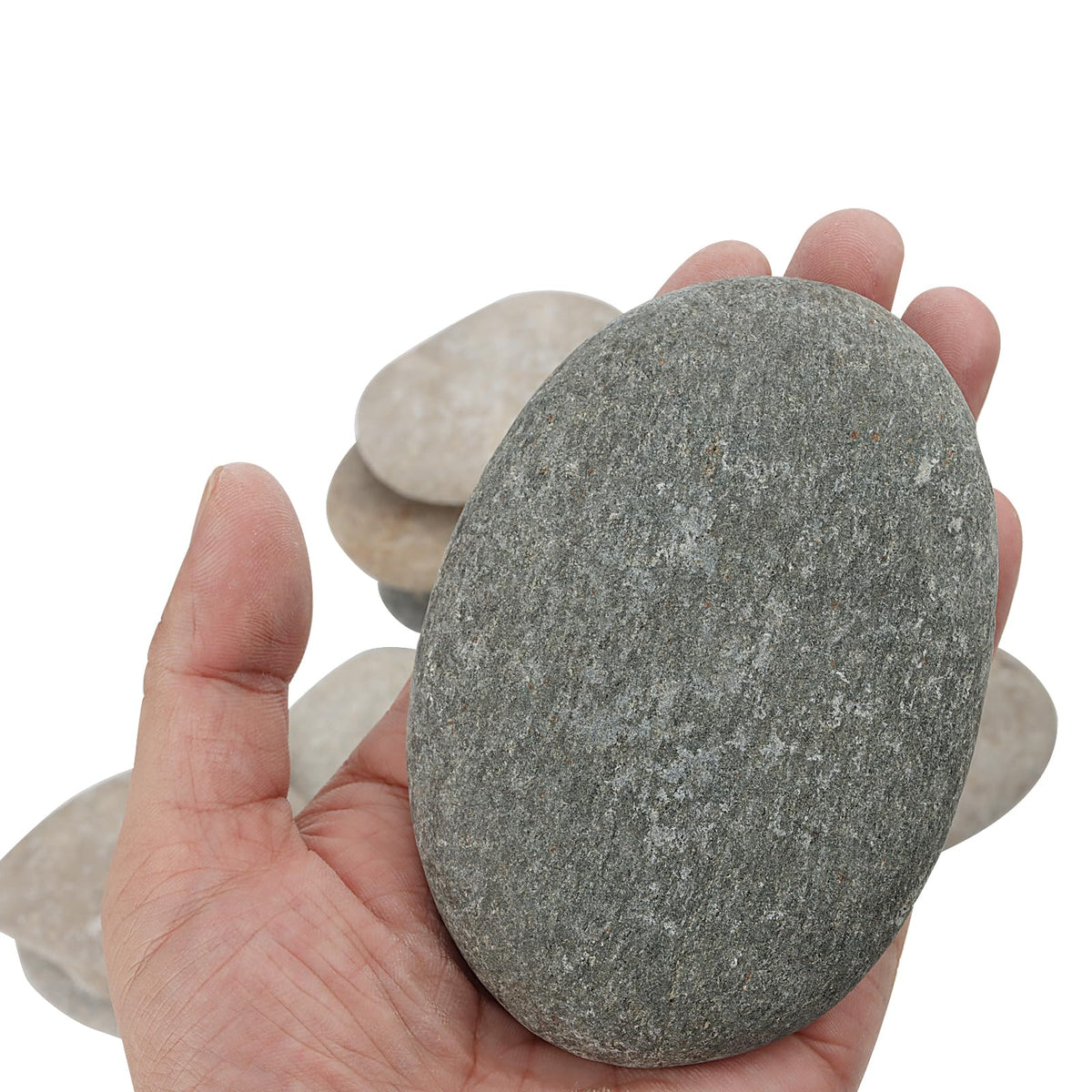 SHEUTSAN 12 PCS 3-4 Inch River Painting Rocks, Crafts Stones, Flat Rocks, Smooth Painting Stone for DIY Project, Hand Crafts