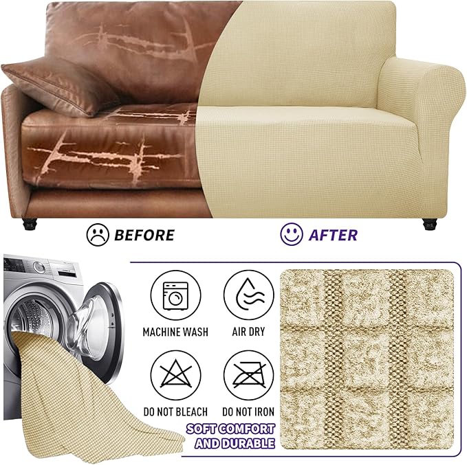 ZNSAYOTX Stretch Oversized Couch Cover Universal Sofa Covers