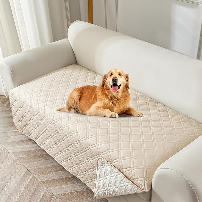 Genina Waterproof Couch Cover, Washable Anti-Slip 51 inch Loveseat Sofa Covers