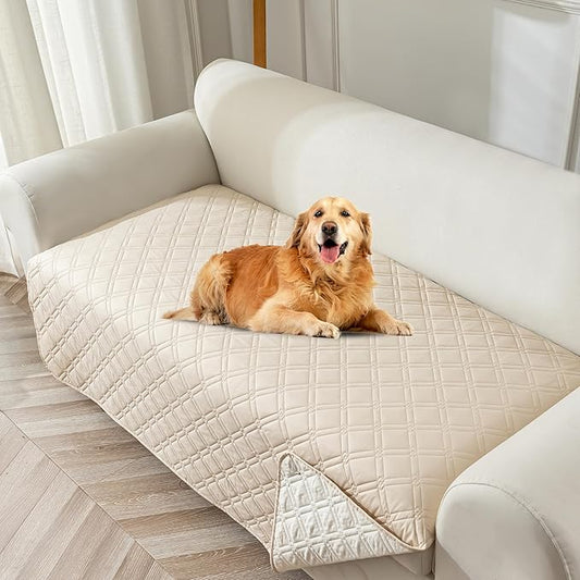 Genina Waterproof Couch Cover, Washable Anti-Slip 86.6 inch Sofa Covers