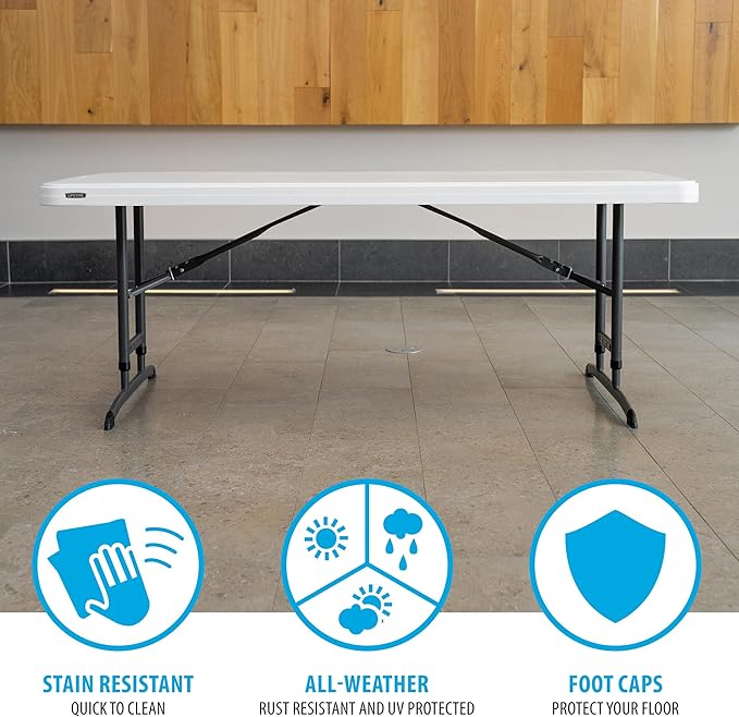 Lifetime 6-Foot Adjustable Height Nesting Table, Commercial