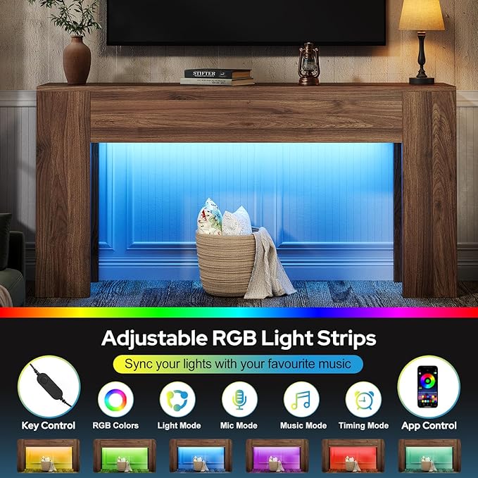 UNIQUITE 63-Inch Long Console Table