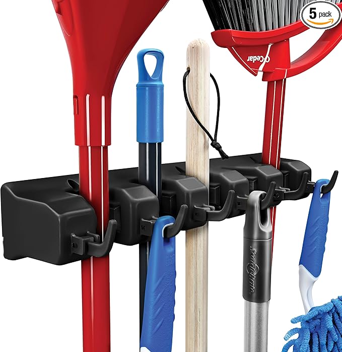 Mop and Broom Holder Wall Mount