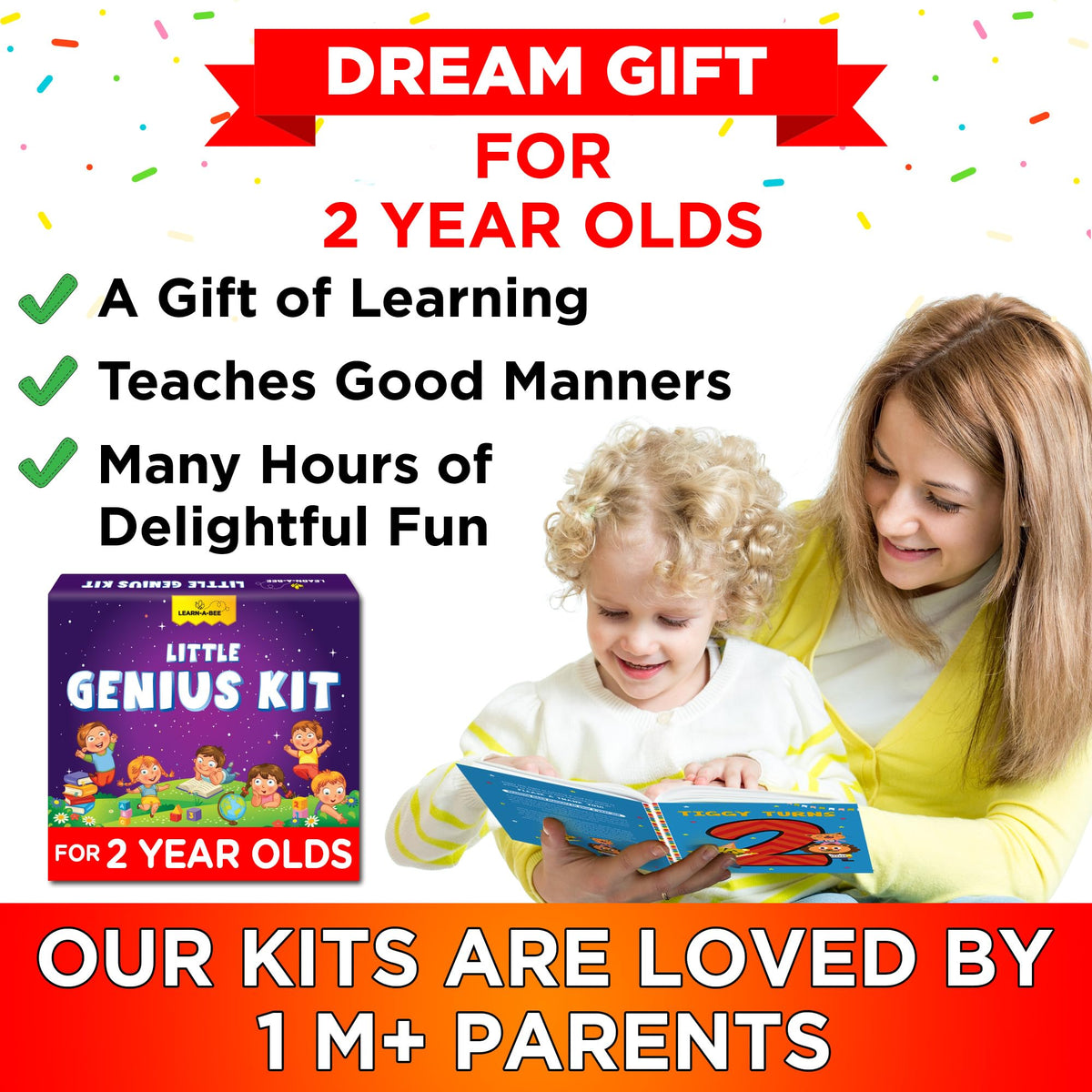 Learnabee Toys for 2 Year Old Boys/Girls | Gift for 2 Year Old Kids | Board Books and Fun Activities |Learning and Educational Toys & Games (1 Box Set)