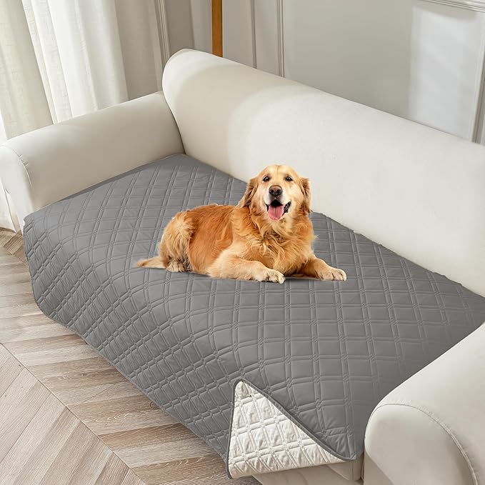 Genina Waterproof Couch Cover, Washable Anti-Slip 67 inch Sofa Covers