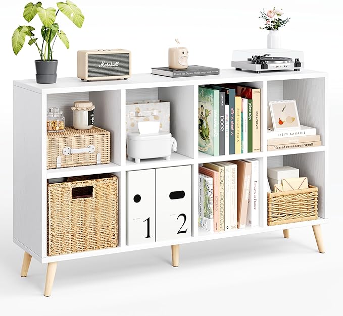 8-Cube Bookshelf 2 Tier Modern Bookcase