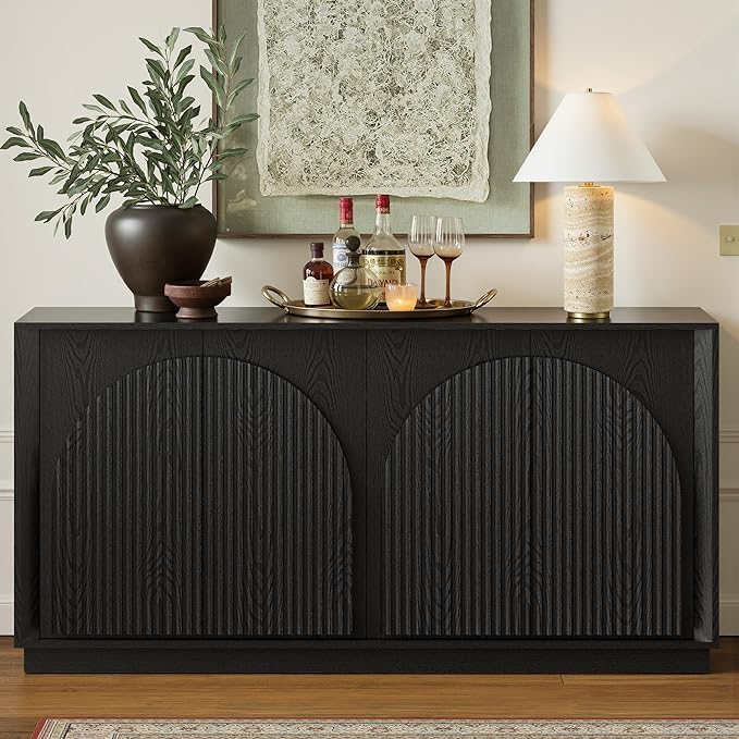 WIN2WIN 65" Fluted Sideboard Buffet Cabinet