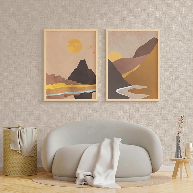 Beige Grasscloth Wallpaper Peel and Stick Textured Self Adhesive Linen Contact