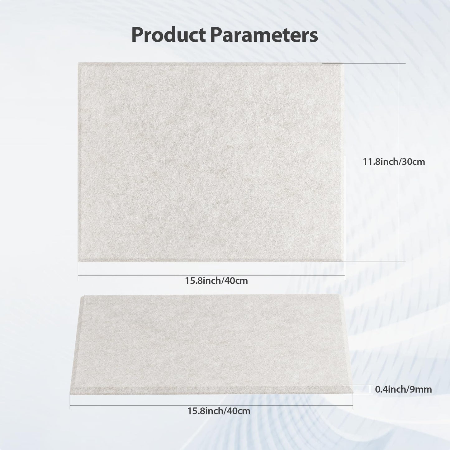 Amantech 12 Pack Acoustic Panels Self Adhesive Sound Proof Foam, High Density Sound Acoustic Panel, 16X12X0.4 Inch 4:3 Rectangle Panels in Home, Office, Reccording Room, Studio,and more(Beige)