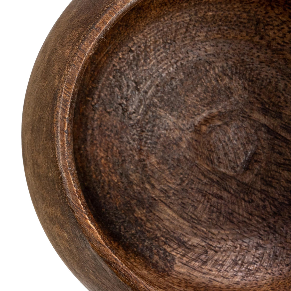 Creative Co-Op Mango Wood Bowl, Walnut Finish