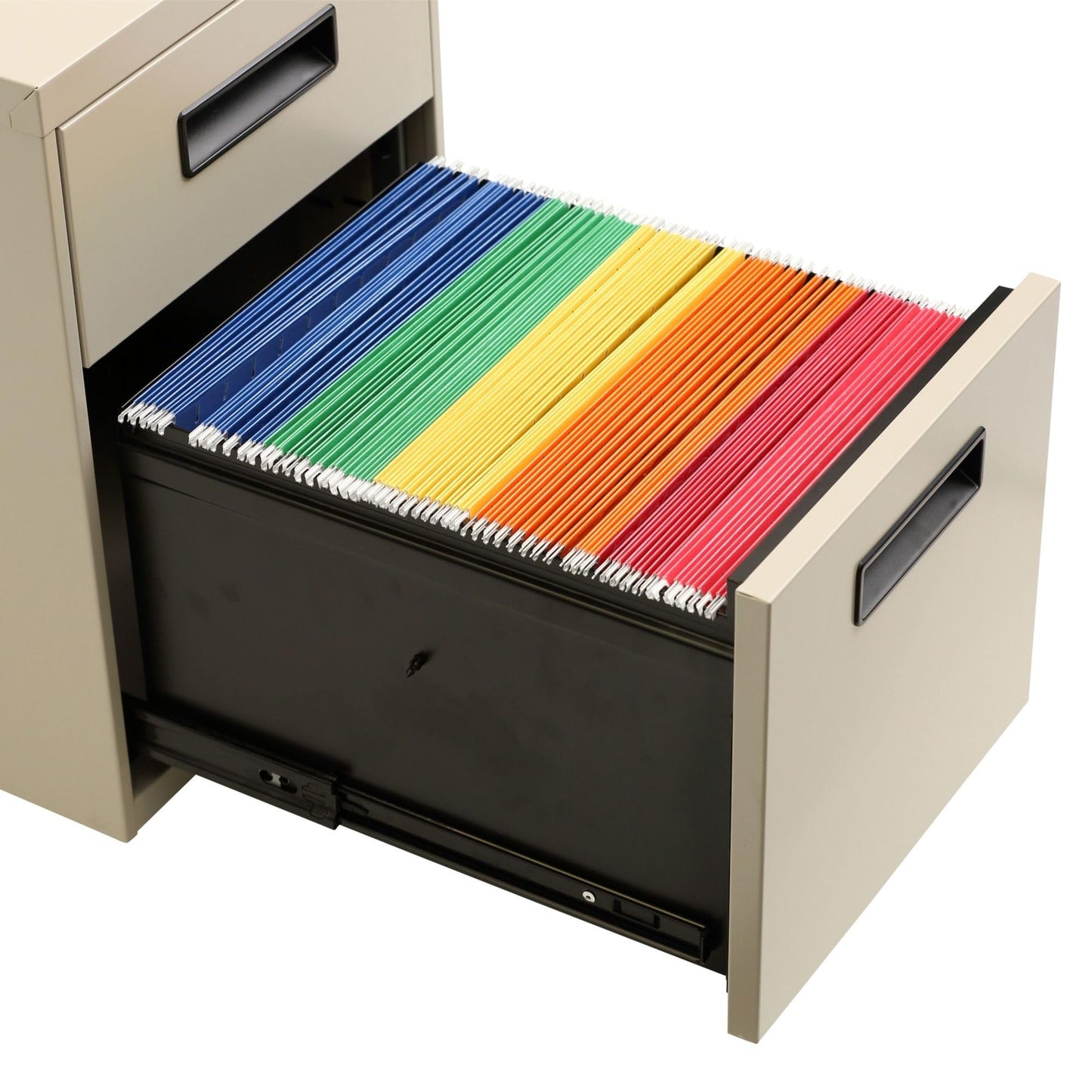 Alera ALE Two-Drawer Metal Pedestal File, 14 7/8w x 19 1/8d x 21 3/4h, Putty
