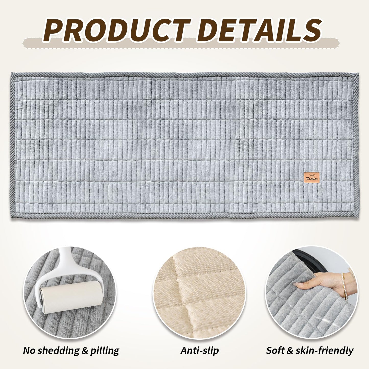 PJLZJFBY Couch Covers for Dogs, Velvet Dog Couch Cover, Pet Couchs Covers for Loveseat, Couchs Protector for Dogs, Sofa Cover for Pets Washable(1PC, Light Grey, 27.5"×70.8", 2-3 Seater)