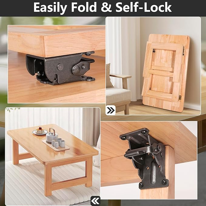 12 Pack Folding Brackets, Self-Lock Hinge