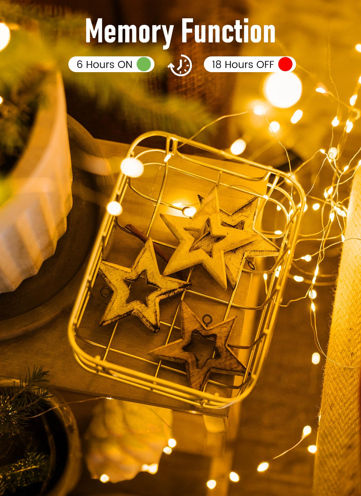 Minetom Fairy Lights Battery Operated with Remote, 66Ft 200 LED Waterproof String Lights Indoor Outdoor, Starry Twinkle Light for Christmas Home Bedroom Wedding DIY Centerpiece Decor
