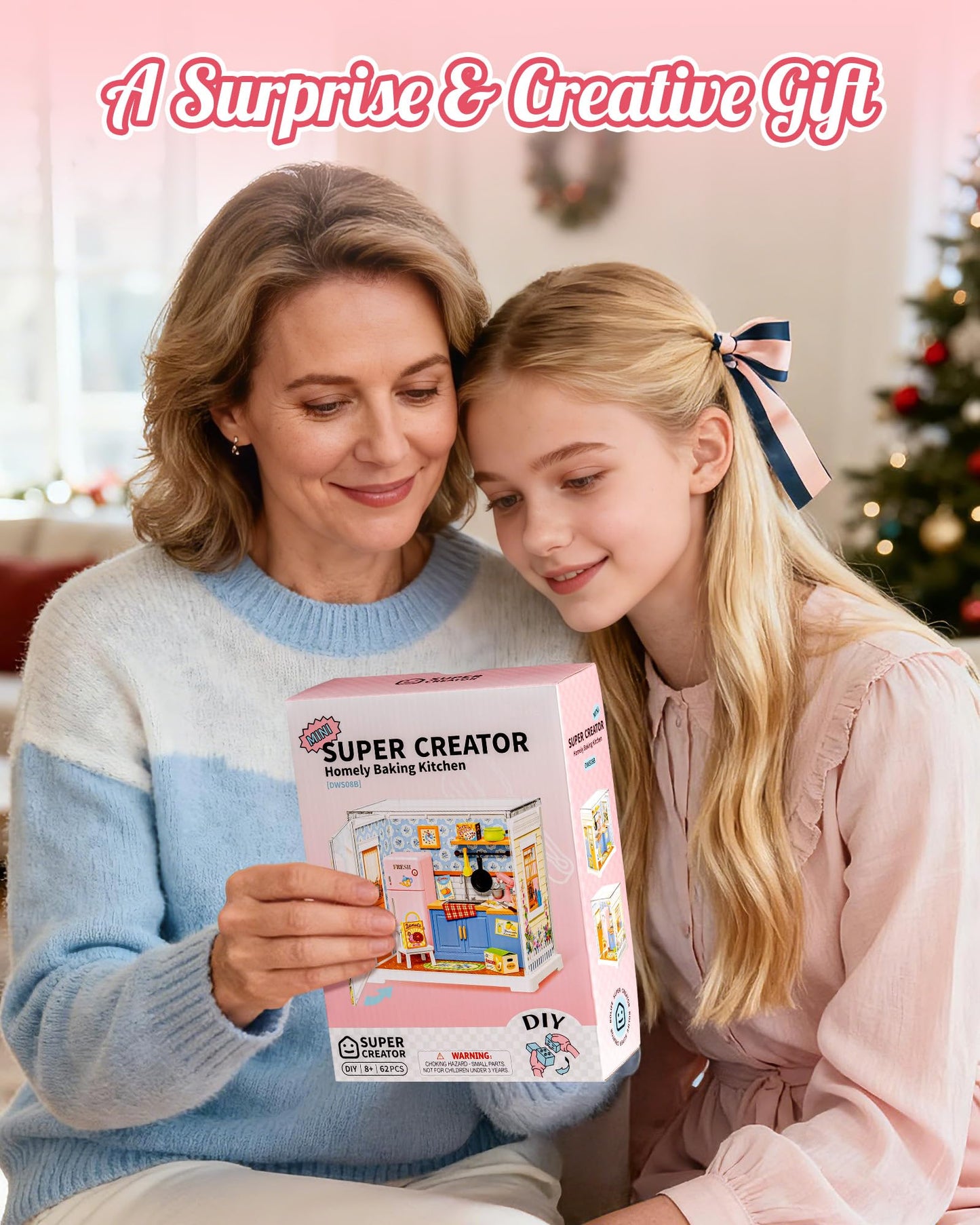 Rolife Super Creator Mini Series, DIY Plastic Miniature Kits Retail Store Series, Mini Model House Building Set for Teens Aged 14+, DIY Crafts/Hobbies for Adults (Homely Baking Kitchen)