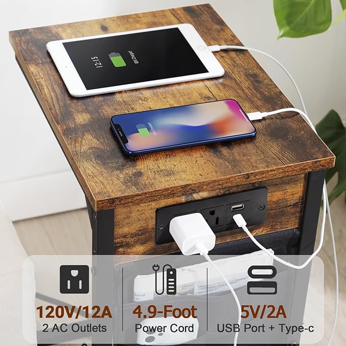 AMHANCIBLE C Shaped End Table