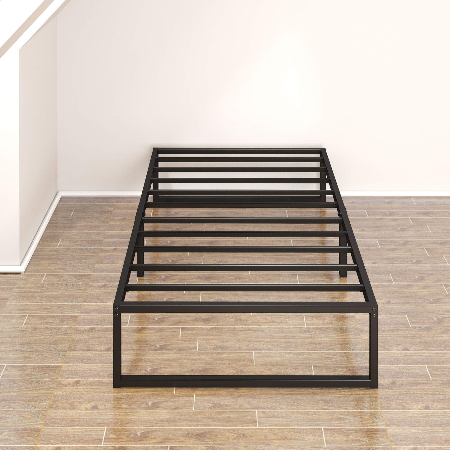 ZINUS Lorelai 12 Inch Metal Platform Bed Frame / Mattress Foundation with Steel Slat Support / No Box Spring Needed / Easy Assembly, Twin, Black
